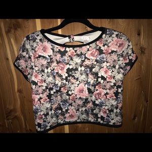 Floral print crop top
